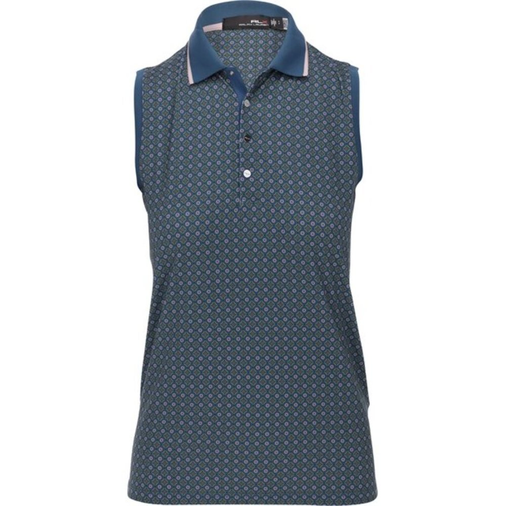 NWT RLX Ralph Lauren Polo Golf Women's Sleeveless Novelity Polo Shirt